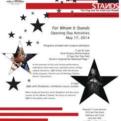 Historiography / Reification File IV (Historical Contingencies): Shodekeh's Opening Day + Star Spangled Banner kiosk presentation as Music Curator for For Whom It Stands at the Reginald F. Lewis Museum, 2014.