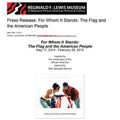 Historical / National Touchscreen Exhibit A: For Whom It Stands at the Reginald F. Lewis Museum of Maryland African American History & Culture, featuring Music Curations by Shodekeh, 2013 - 2014.