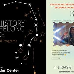 Anti-Racist Creative Interventions Exhibit C (Community Pedagogies): Breath Art, A Creative Resource for Restoration, Resilience & Empowerment led by Shodekeh, creative consultant for the Butler Center & Black History as a Lifelong Practice in 2025.