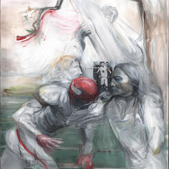 Study for the Capitol Rotunda (Panel 3 - Daniel Boone / Sitting Bull)