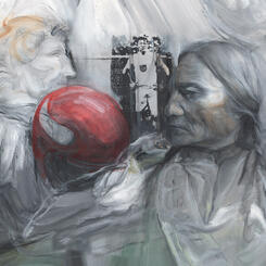 [detail] Study for the Capitol Rotunda (Panel 3 - Daniel Boone / Sitting Bull)