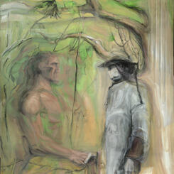 Study for the Capitol Rotunda (Panel 2 - William Penn Signs a Treaty)