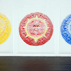 Aztec Calendars (Yellow, Red, Blue)