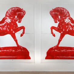 From Barye's Horse (Cadmium Red)