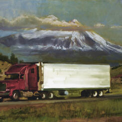 Mt Shasta w/truck study
