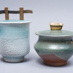 Containers with Wye Oak and maple handles