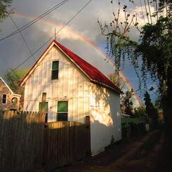 rainbow over Hampden