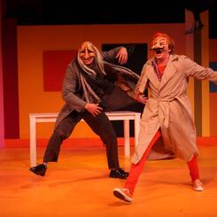 7 Commedia mask set for IMAGINARY AUTOPSEE at UMBC with Colette Searls directing