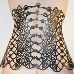 back of metal corset
