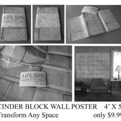 Cinder Block Wall Poster