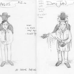 Conceptual Sketch, Don Juan and Carlos