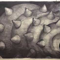 Masticate 2012 36x72 charcoal on paper