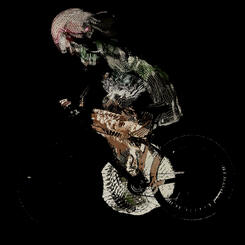 After Muybridge, After Marey: Female Cyclist - Left Lateral View, 2009