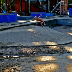 it's soo much fun--with Dad watching...!