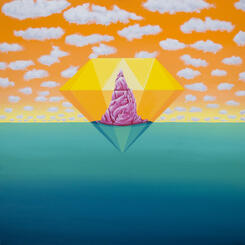 Diamond horizon: pink in oragne