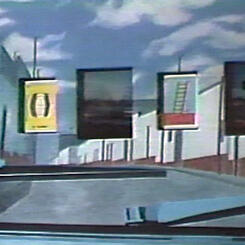 Driving in Mexico paintings, 1986