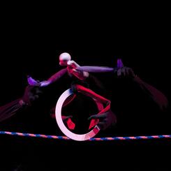 Reverse Cascade. The juggler on a unicycle.