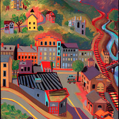 Ellicott City Train Station From Above