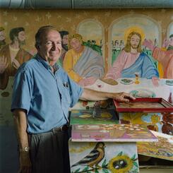 Frank Cippoloni with his Last Supper