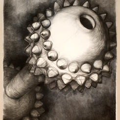 Gnaw 2009 72x50” charcoal, paper