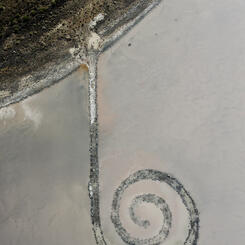 Spiral Jetty; Great Salt Lake, Utah