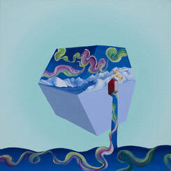 Glacier with a polar bear