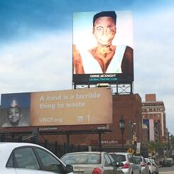 Baltimore Billboard of Ginnie McKnight Art 