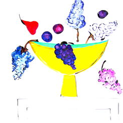 Yellow Bowl and Fruit