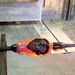 Beadwork on molton glass