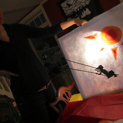 ellen cherry and Katherine Fahey developing "Pickett's Charge"