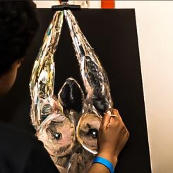 Live Painting at Honey Groove Arts Festival DC April 2015 