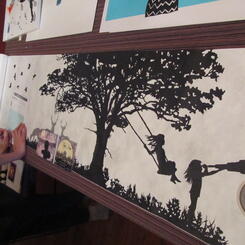 Still image of production of paper cut for Pickett's Charge