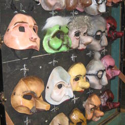 22 masks for Loyola Blakefield production of Caucasian Chalk Circle