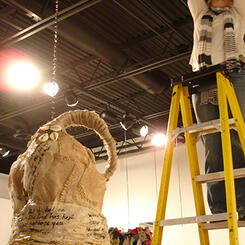 Lorraine Imwold installing