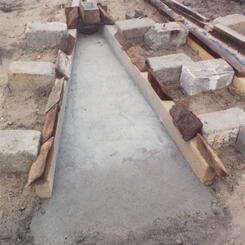 Sand mold waiting for metal