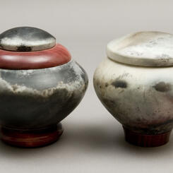 Containers with wooden parts