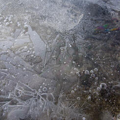 Vapor Figures and Rainbow, Lake Hoare, Antarctica