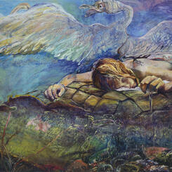 Leda & the Angry Swan 72x102 OC '03