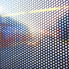 Light Rail window dot landscape
