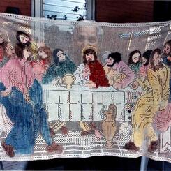 Rosa Vasta's Needlepoint Last Supper