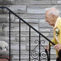 John Pente Returning From His 100th Birthday Party