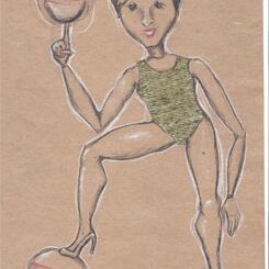 Puppet design for a puppet of juggler Lotte Brunn