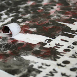 detail of broadside in progress