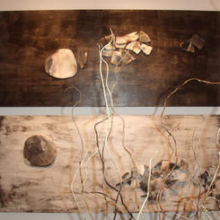 Wall piece in two parts