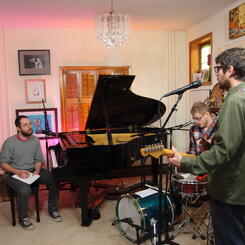 Ben Keely Frock performing on Listen In with ellen cherry