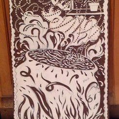 Half Chick (in progress, detail 2)