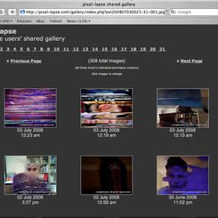 home users' shared gallery at pixel-lapse.com (screen capture)