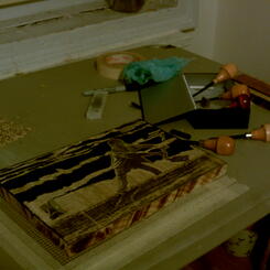 Provider, Wood Block; In Process