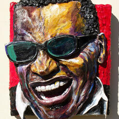 Built-Out Portrait of Ray Charles by Artist Brett Stuart Wilson