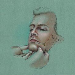 Palpating for fractured jaw